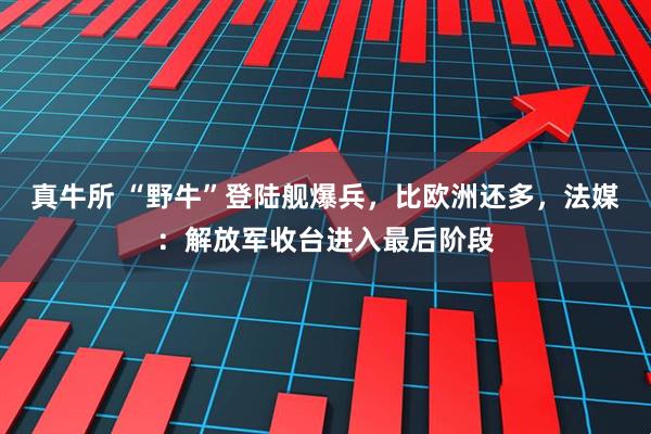 真牛所 “野牛”登陆舰爆兵，比欧洲还多，法媒：解放军收台进入最后阶段